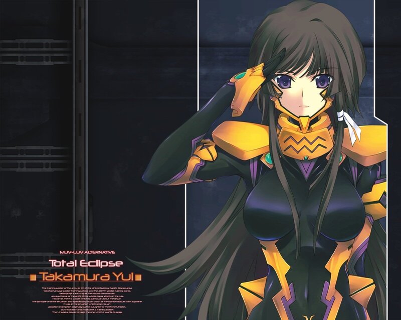 Anime Girl in Armor — Black, Dramatic, Long Hair