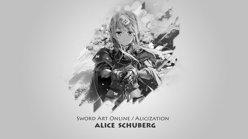 Anime Girl in Armor — Black, Dramatic, Sword, Crown