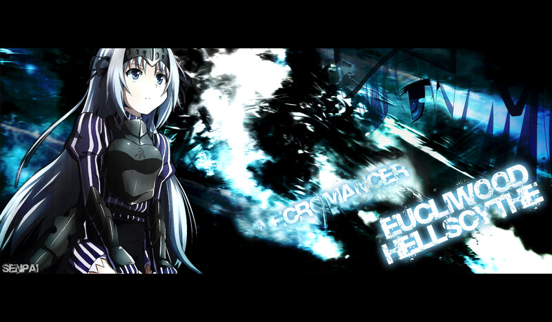 Anime Girl in Armor — Black, Dramatic, Sword