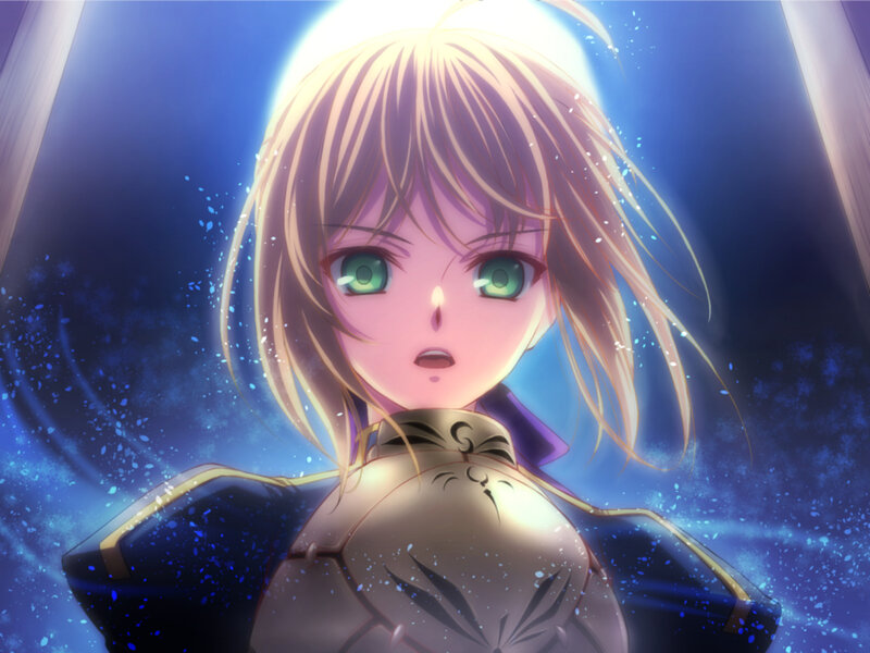 Anime Girl in Armor — Blue, Dramatic, Green Eyes
