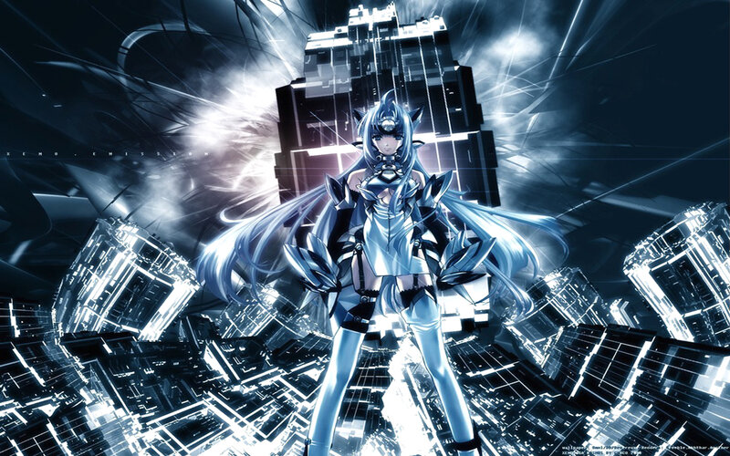 Anime Girl in Armor — Blue
