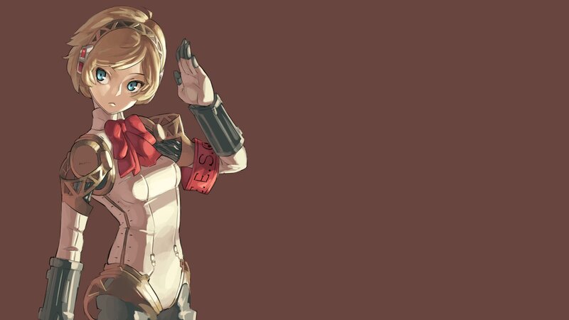 Anime Girl in Armor — Brown, Neutral