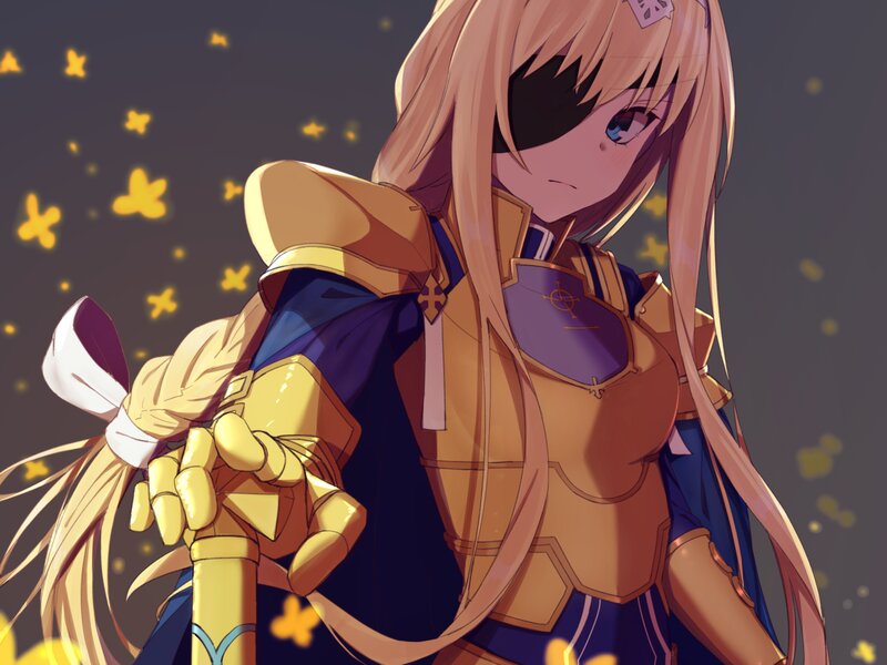 Anime Girl in Armor — Gold