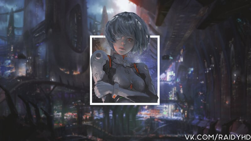 Anime Girl in Armor — Gray, Dramatic