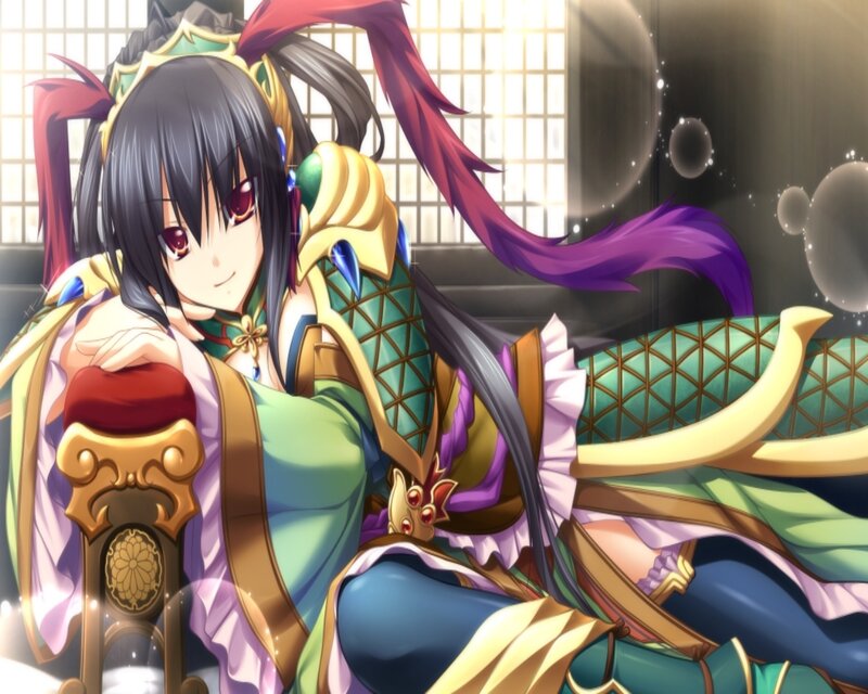 Anime Girl in Armor — Green, Calm