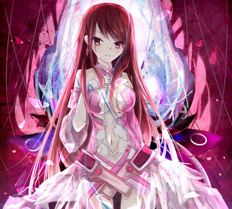 Anime Girl in Armor — Pink, Dramatic