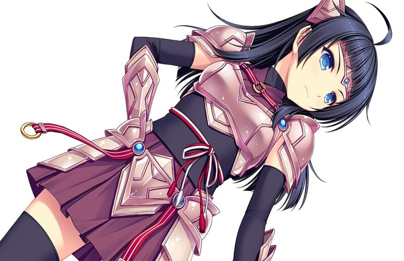 Anime Girl in Armor — Pink, Playful