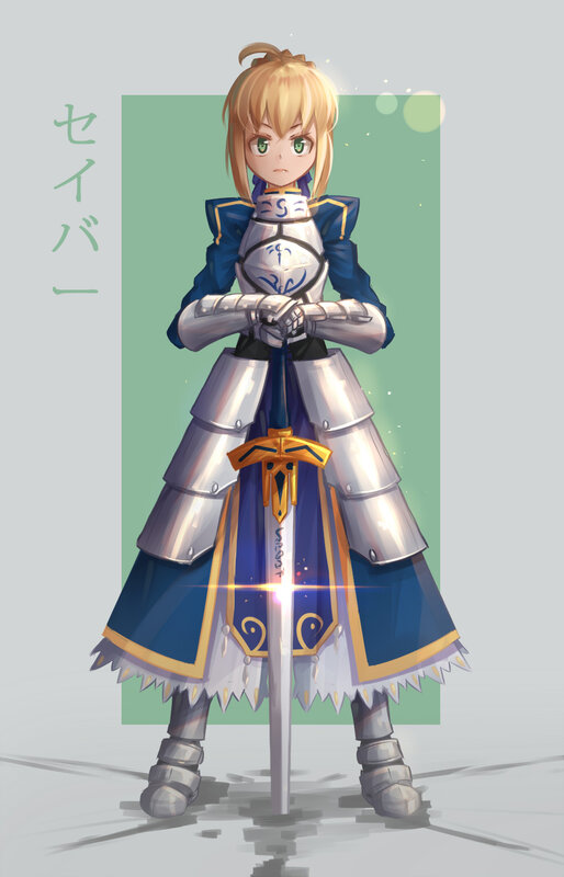 Anime Girl in Armor — Silver, Determined