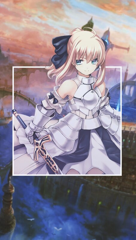 Anime Girl in Armor — White, Dramatic, Sunset, Sword