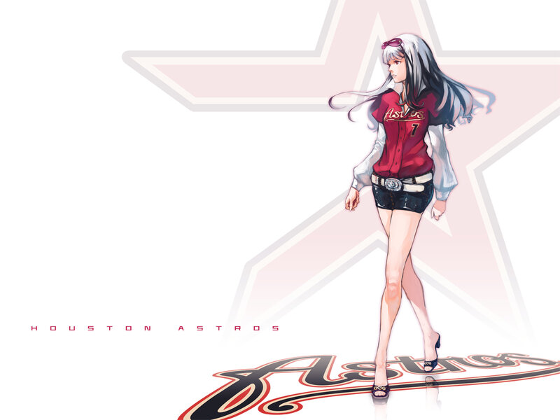 Anime girl in Astros jersey
