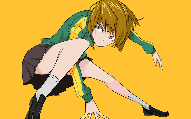 anime girl in athletic pose