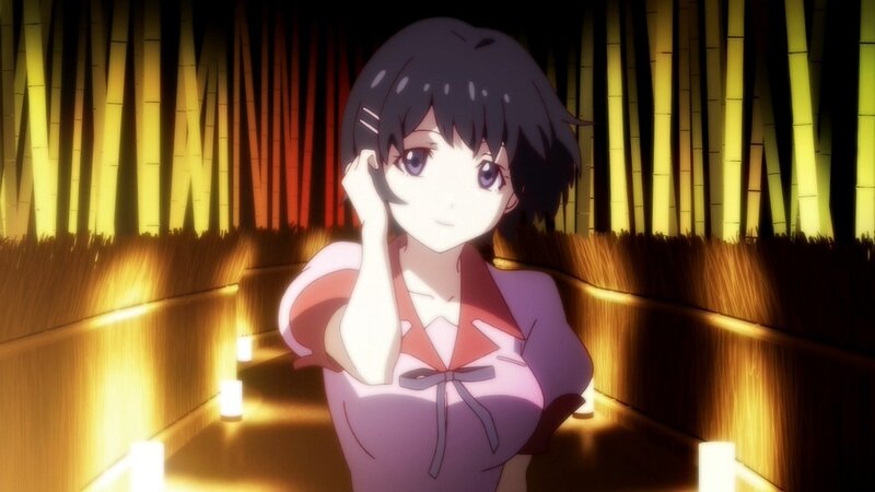 anime girl in bamboo corridor