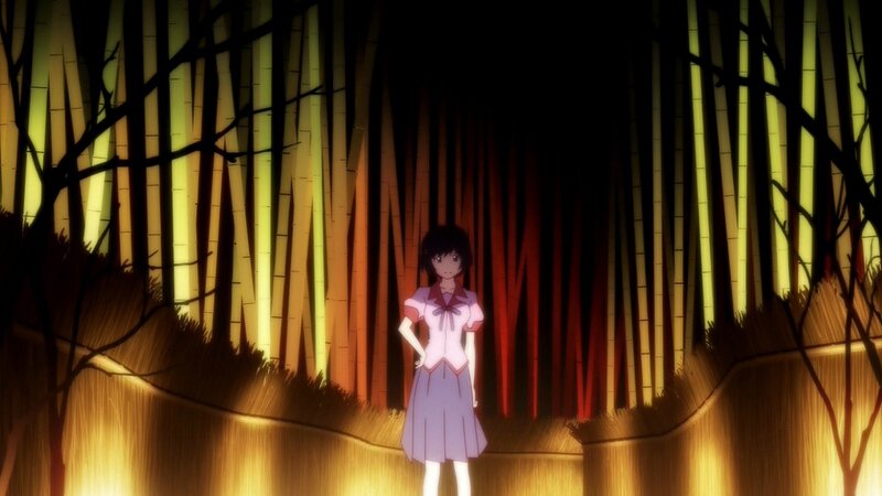 anime girl in bamboo forest