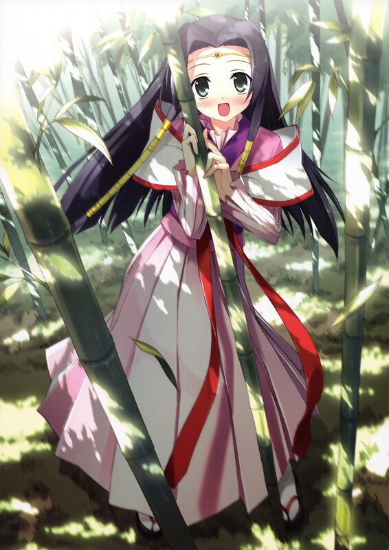 anime girl in bamboo forest