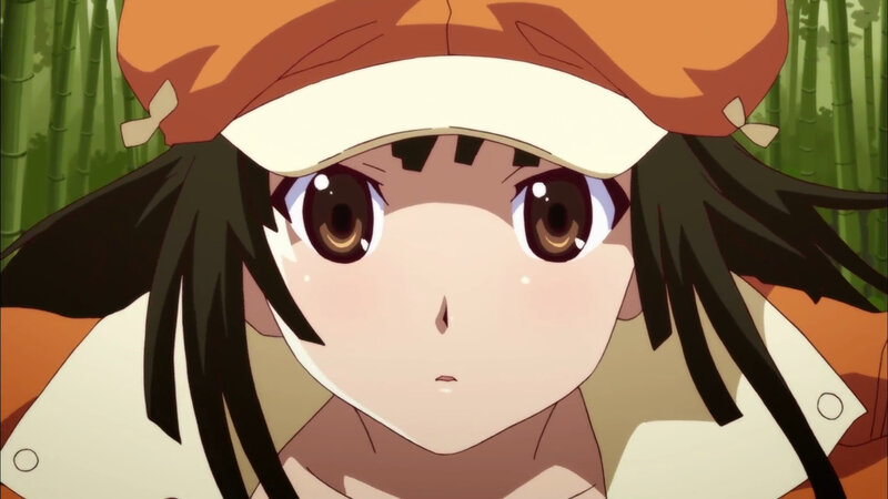 anime girl in bamboo forest