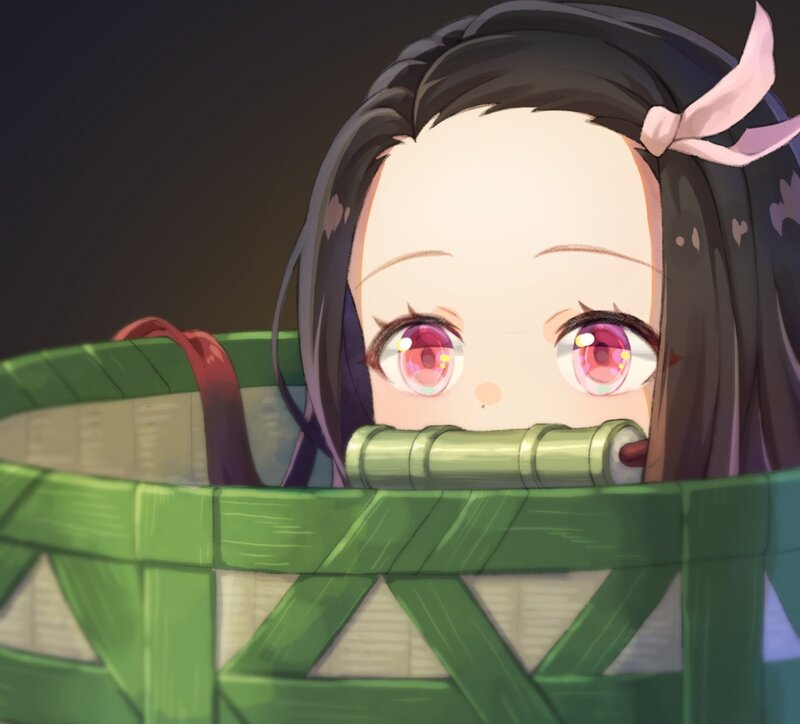 Anime Girl in Basket