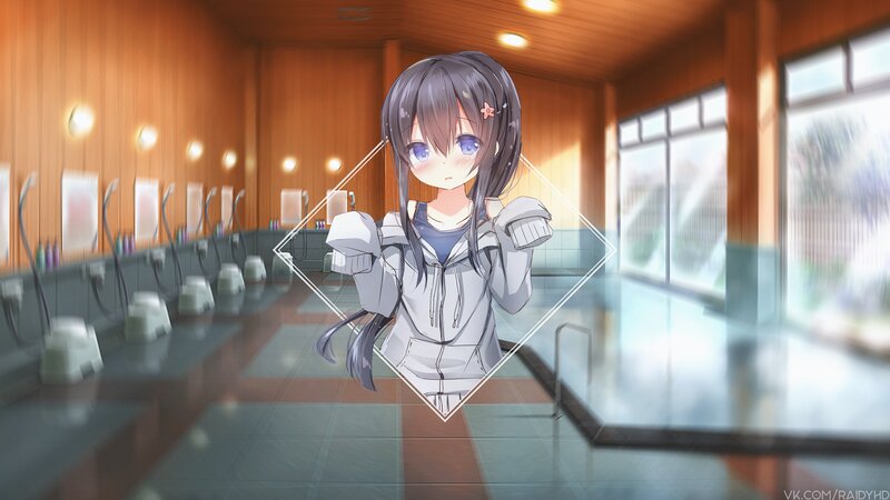 Anime Girl in Bathhouse