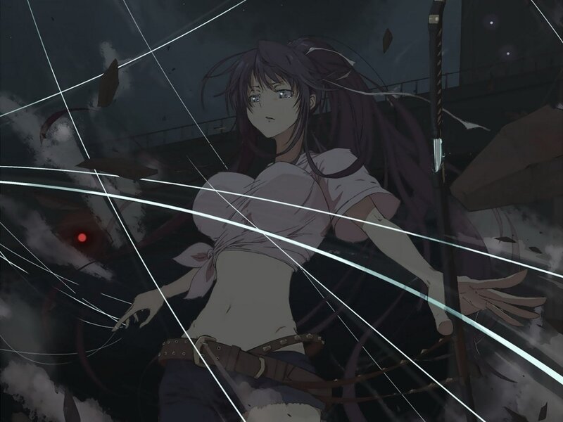 anime girl in battle aftermath