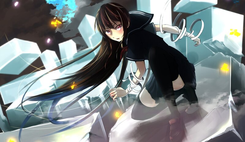 anime girl in battle stance