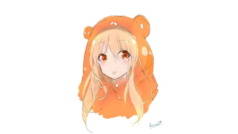 Anime Girl in Bear Costume — Orange