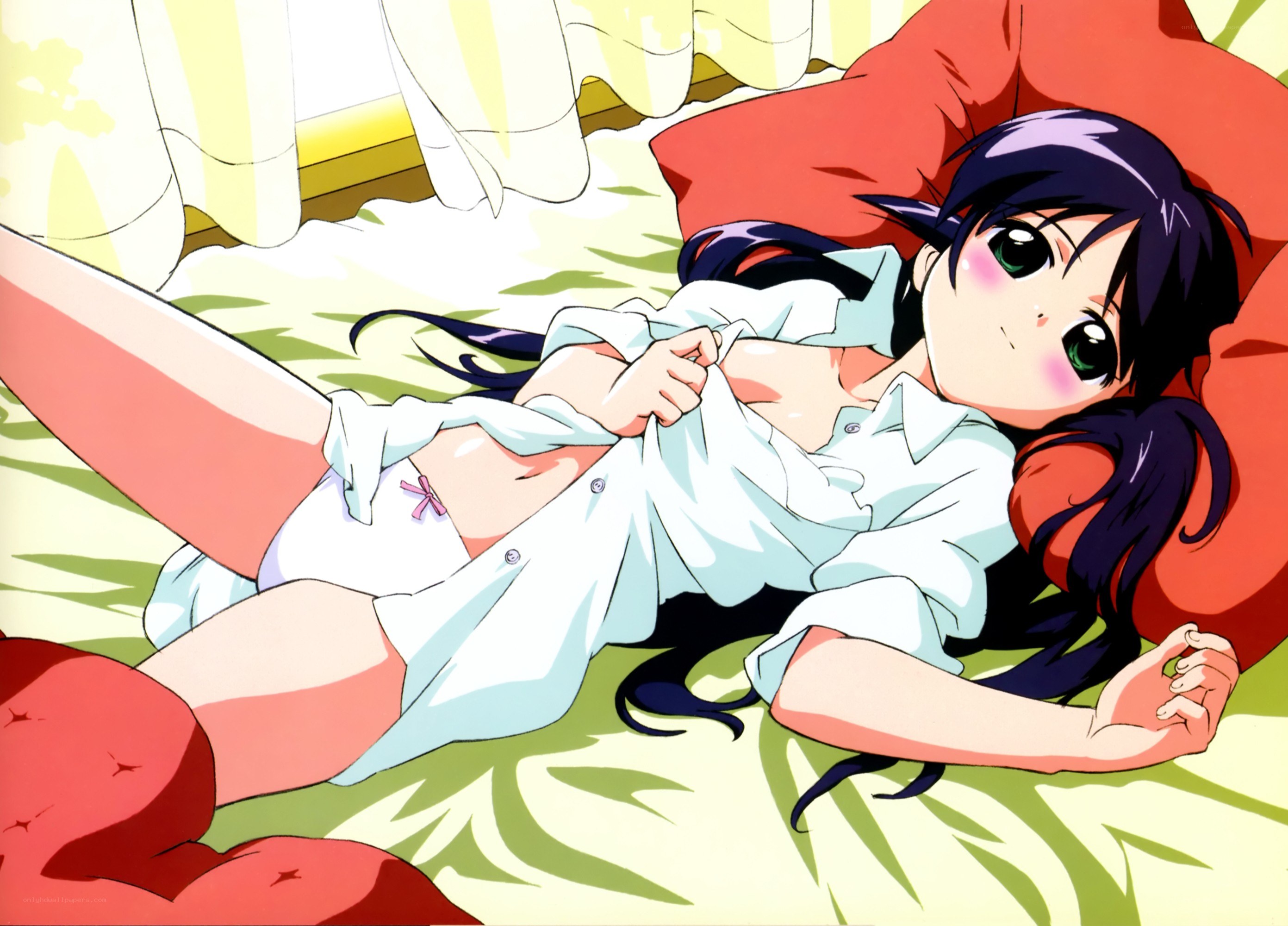 Anime girl in bed