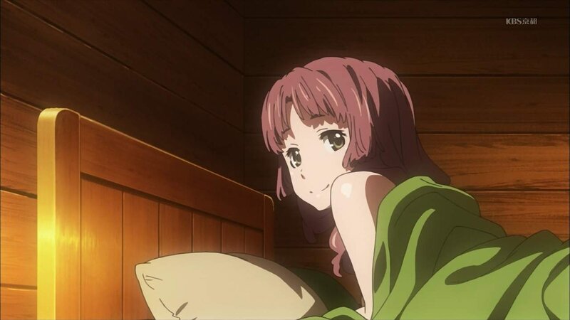 anime girl in bed