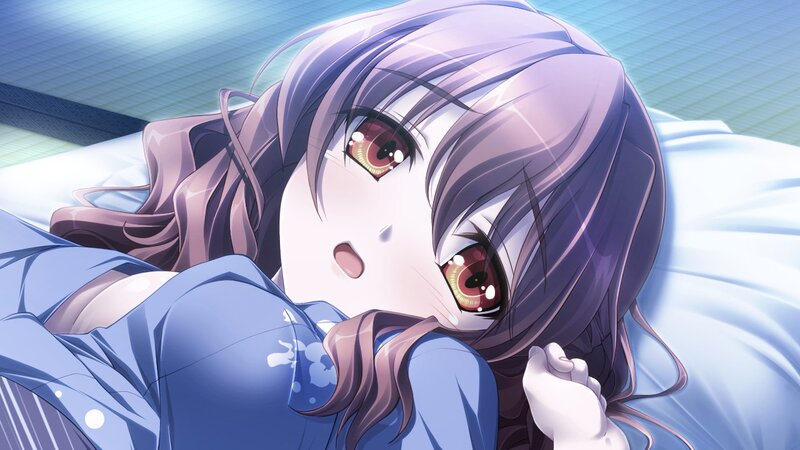 anime girl in bed