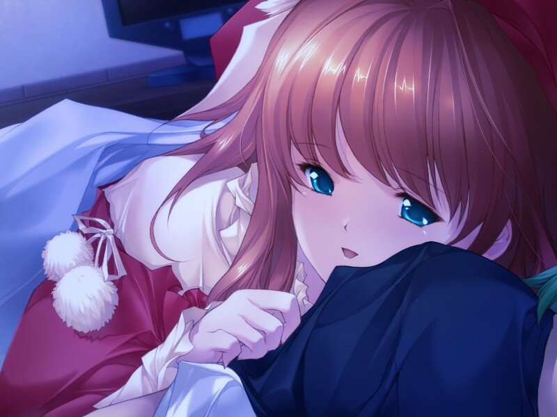 anime girl in bed
