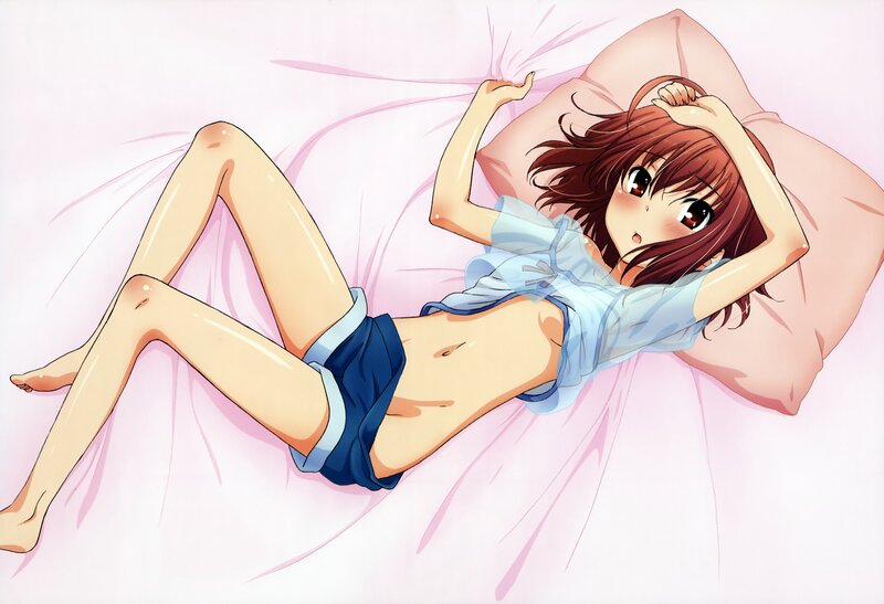 anime girl in bed