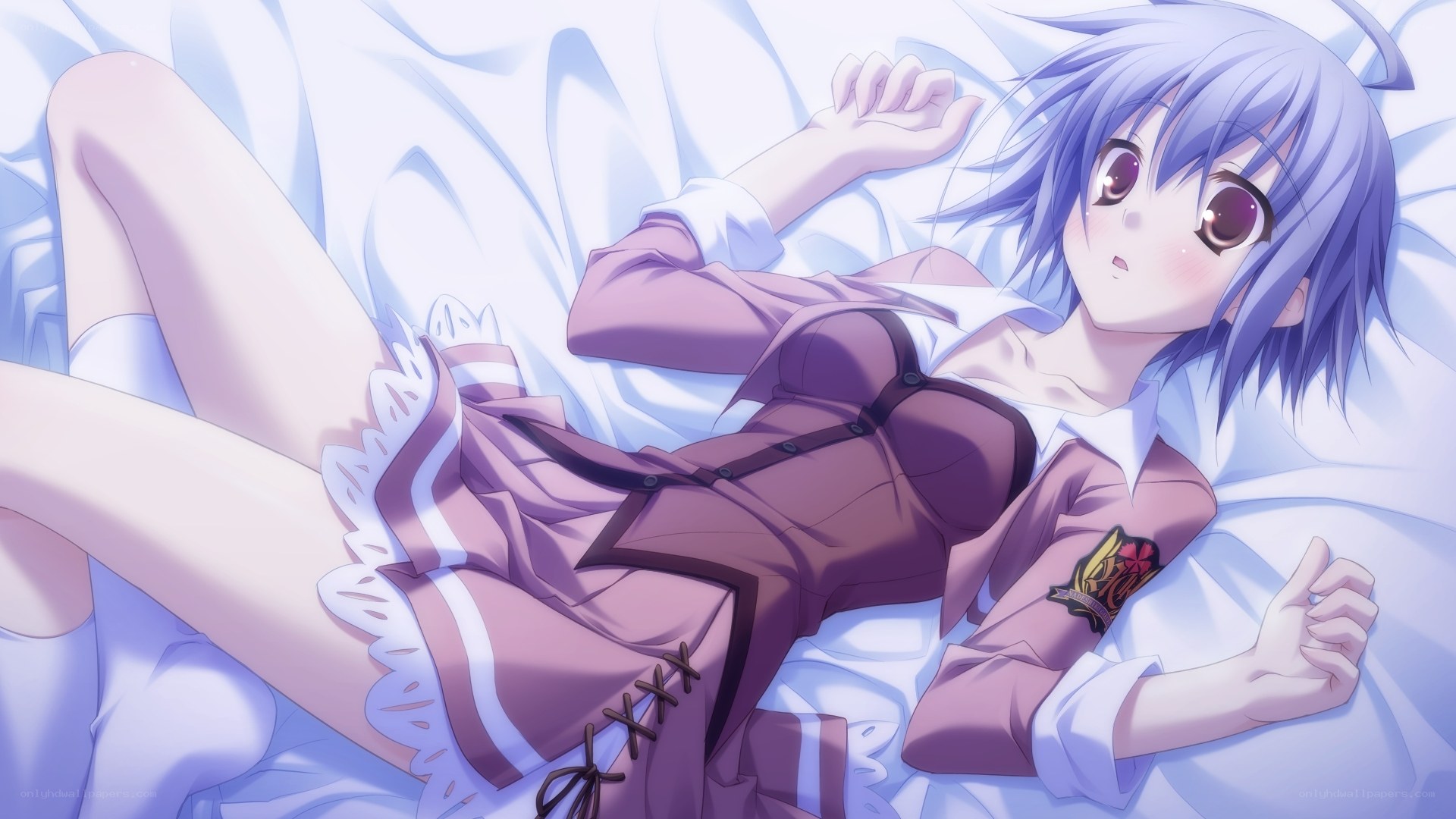 anime girl in bed