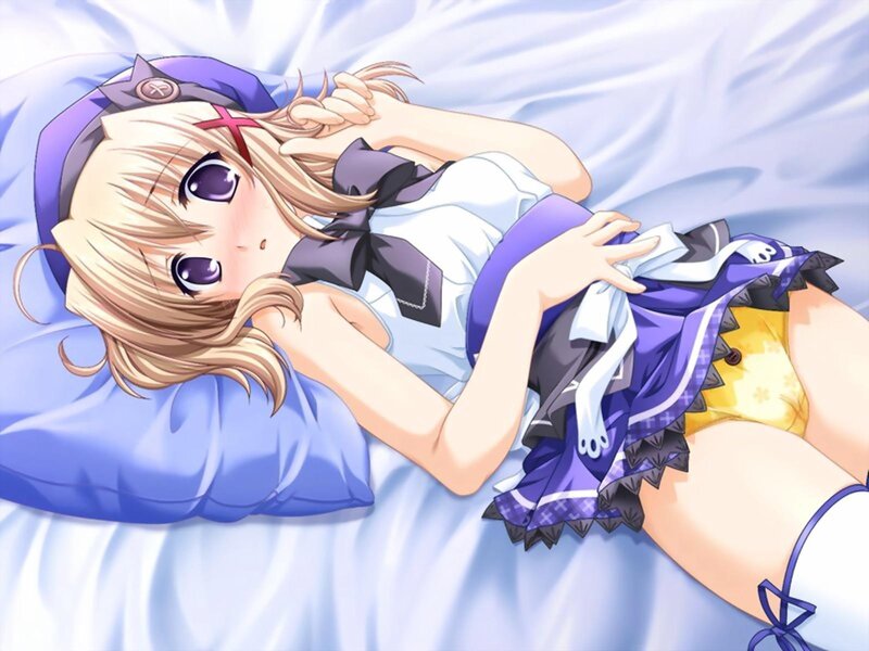 anime girl in bed