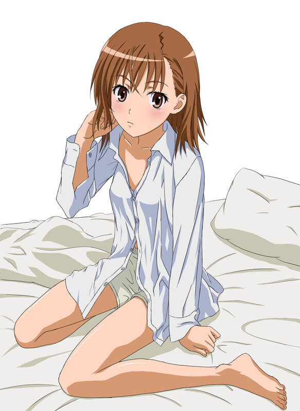 anime girl in bed