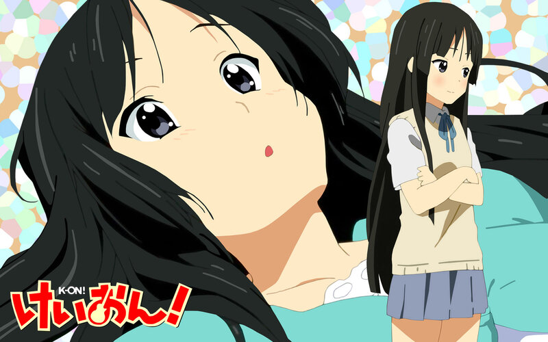 Anime Girl in Bed — Black, Calm, School Uniform