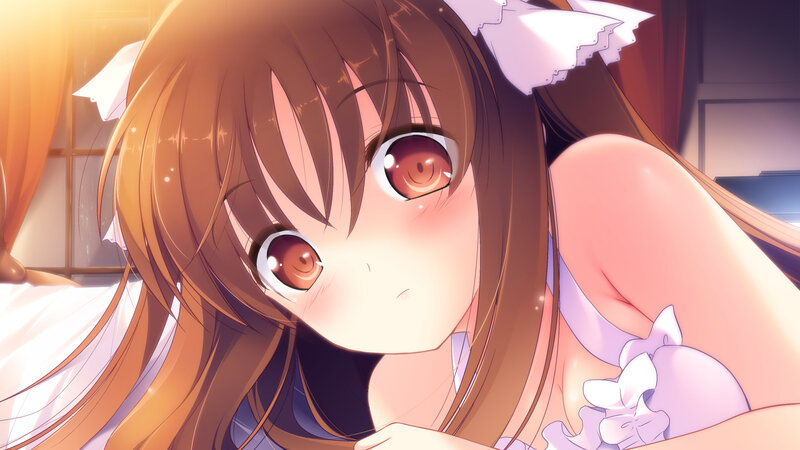 Anime Girl in Bed — Brown, Calm
