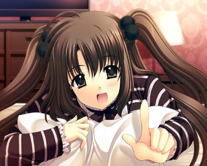Anime Girl in Bed — Brown