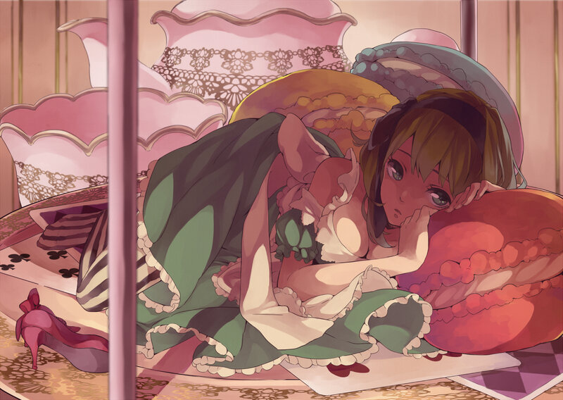 Anime Girl in Bed — Pink, Dreamy