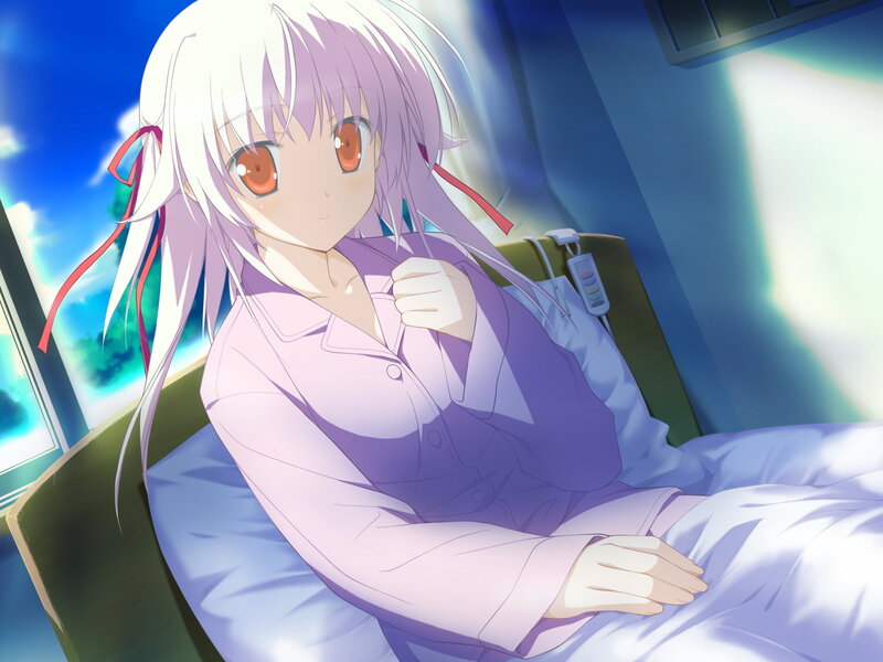 Anime Girl in Bed — Purple