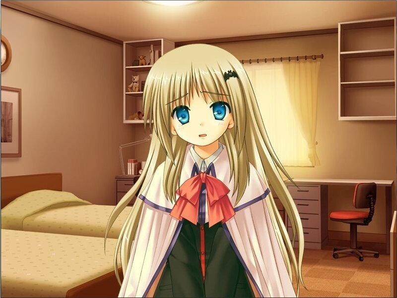 anime girl in bedroom