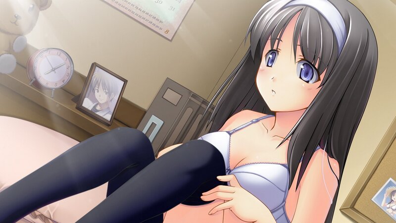 anime girl in bedroom