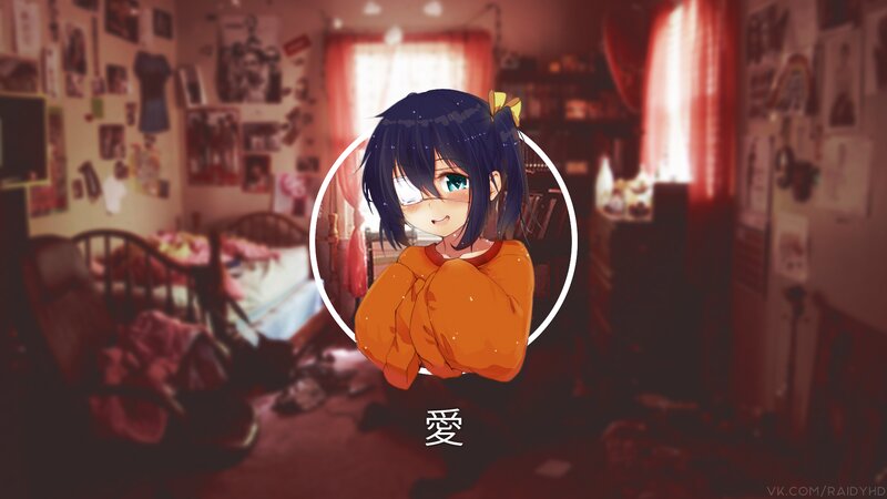 Anime Girl in Bedroom — Orange