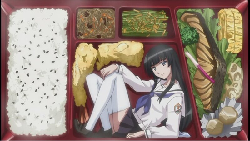 anime girl in bento box