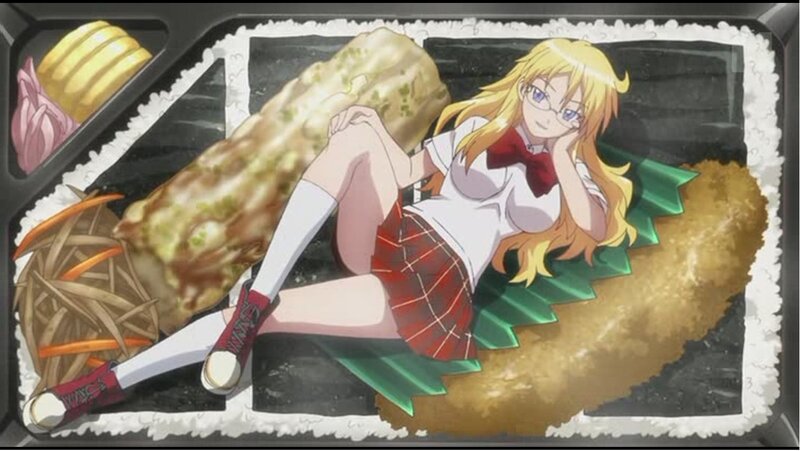 anime girl in bento box