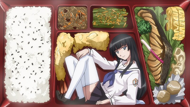 anime girl in bento box