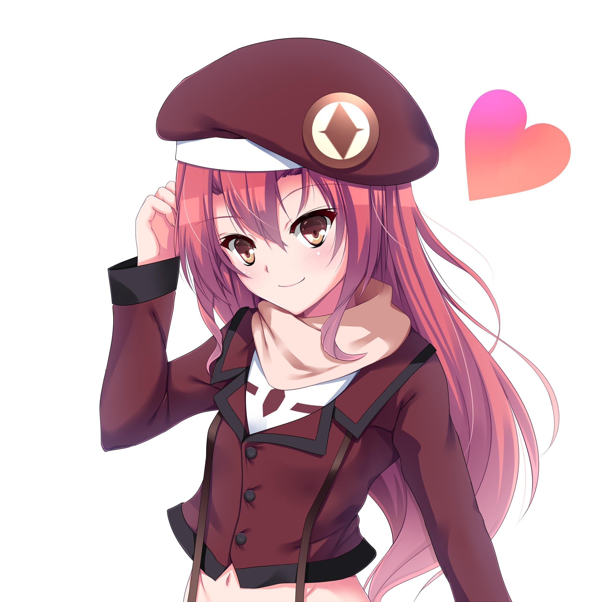 anime girl in beret