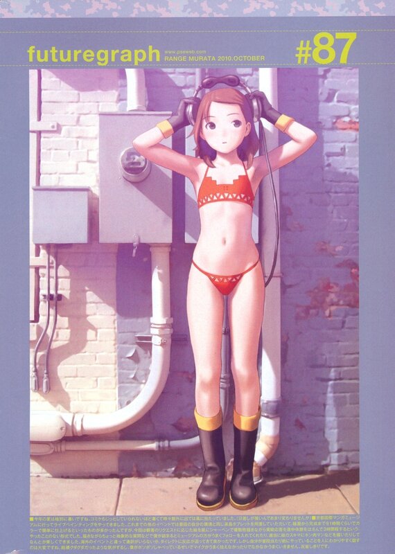 Anime girl in bikini