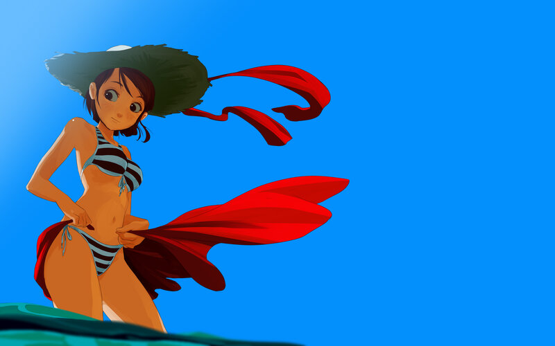 anime girl in bikini