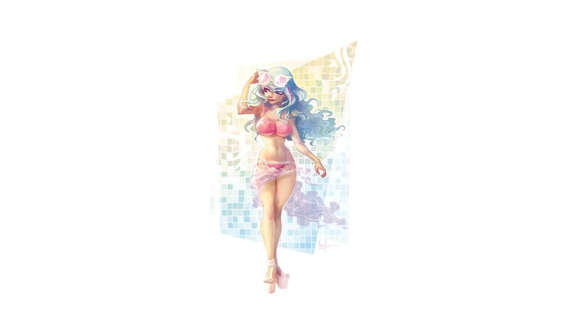 anime girl in bikini