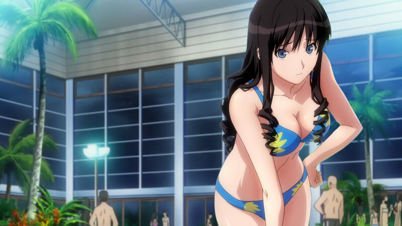 Anime Girl in Bikini — Blue, Calm