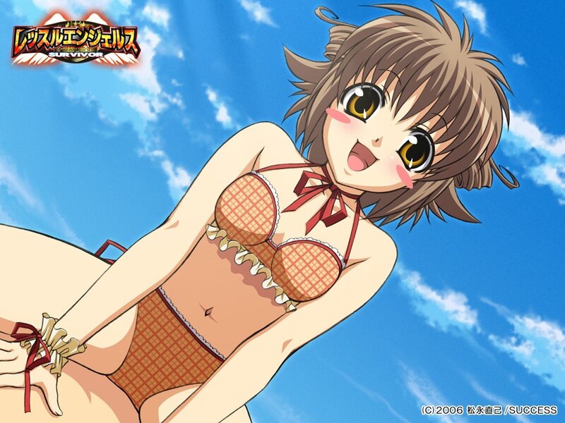 anime girl in bikini on beach