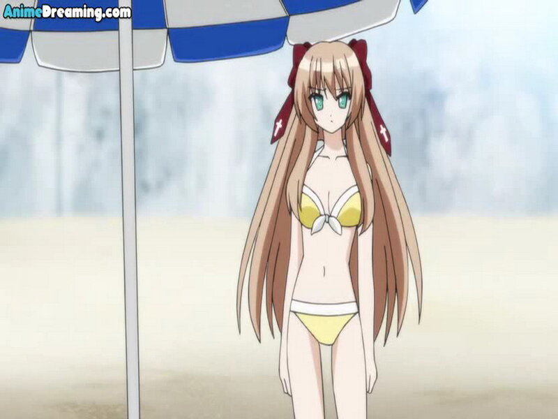 Anime Girl in Bikini — Yellow